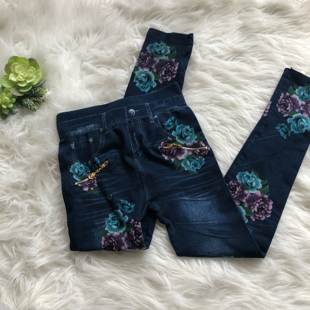 Faux jean leggings - One size fits most